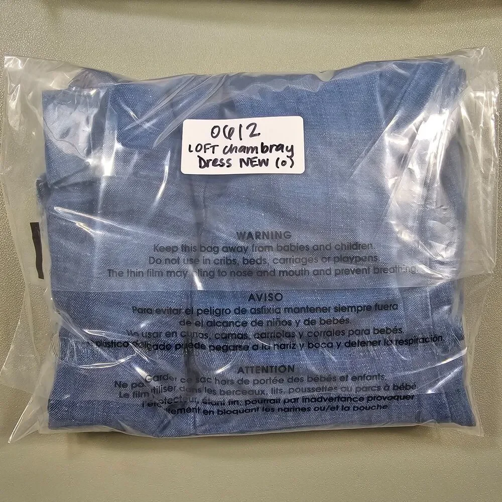 Loft Womens NEW Sleeveless Denim Chambray Dress Size 0 Full Button Summer Spring - Picture 10 of 10